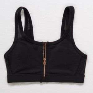 Aerie Zip Front Sports Bra